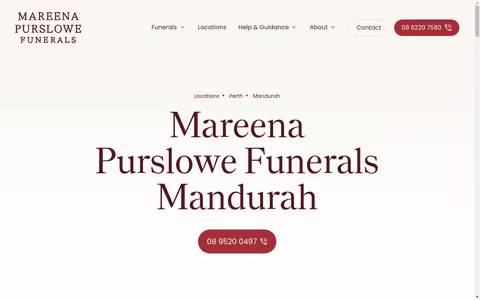 Mareena Purslowe Funerals website