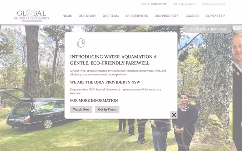 Global Funerals website