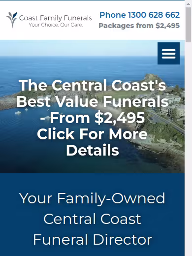 Coast Family Funerals website