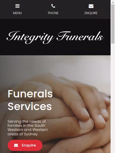 Integrity Funerals - Funeral Director Sydney website