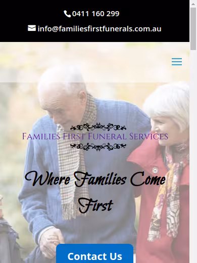 Families First Funeral Services website