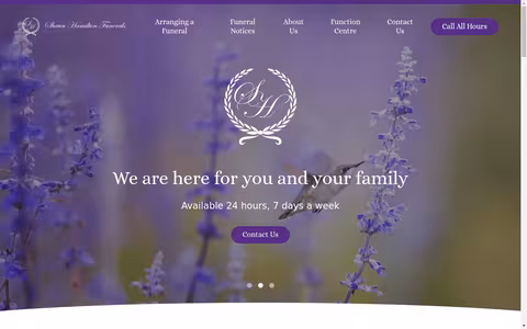 Shaun Hamilton Funerals PTY LTD website