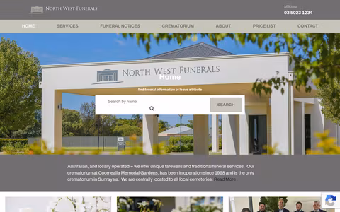 North West Funerals website