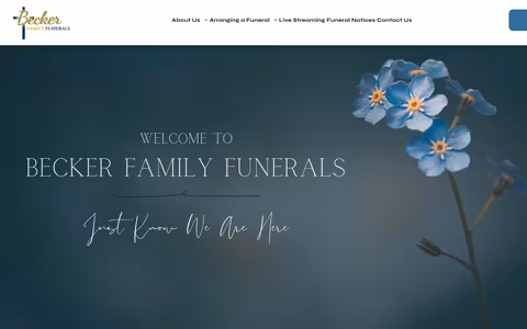 Becker Family Funerals Taree website