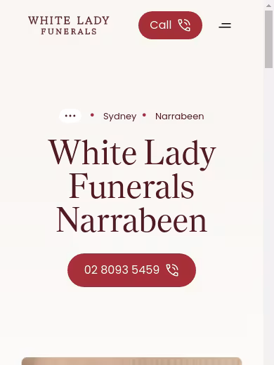 White Lady Funerals website