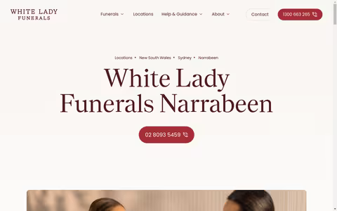 White Lady Funerals website