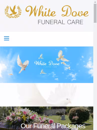 White Dove Funeral Care website
