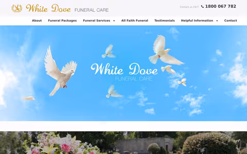 White Dove Funeral Care website