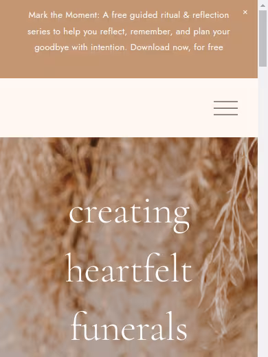 Rite of Passage Funerals website