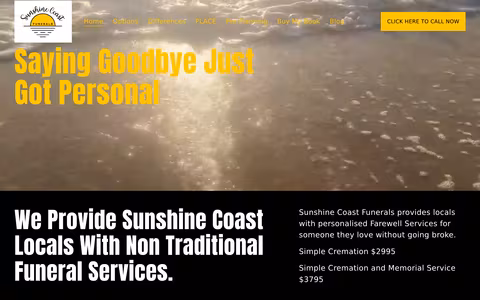 Sunshine Coast Funerals website
