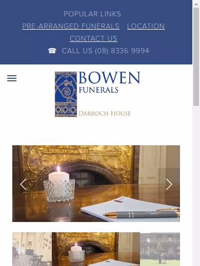 Bowen Funerals website