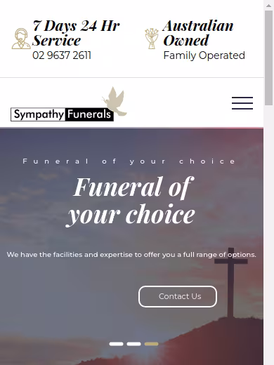 Sympathy Funerals website
