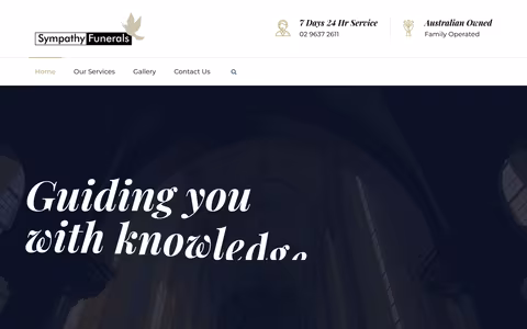 Sympathy Funerals website
