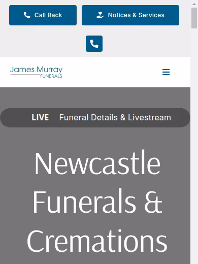 James Murray Funeral Directors - Newcastle website