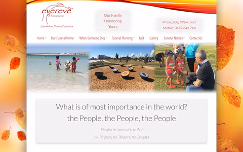 Geraldton Funeral Services @ evereve funeral home website