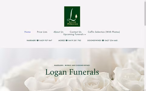 Logan Funerals website