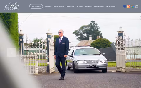 Hall Funerals Colac website