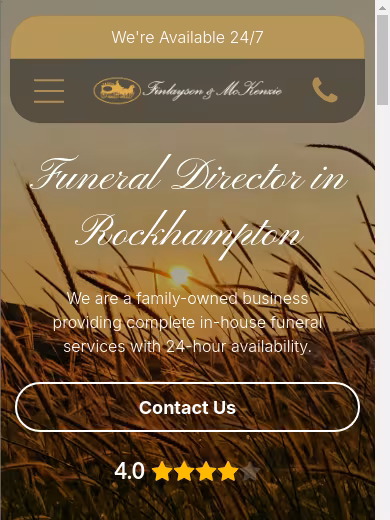 Finlayson and McKenzie Funeral Directors website