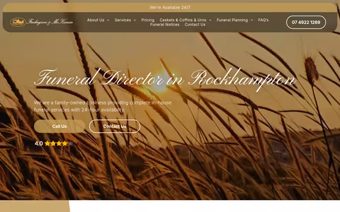 Finlayson and McKenzie Funeral Directors website