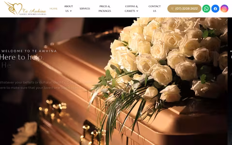 Golden Memories Funerals website