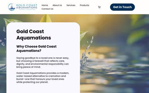 Gold Coast Aquamations website