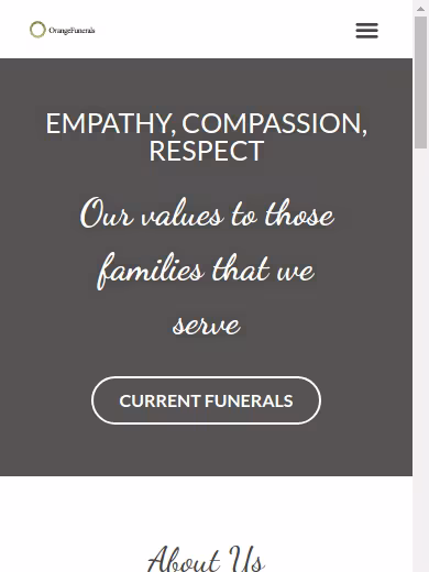 Orange Funerals website