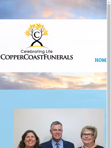 Copper Coast Funerals website