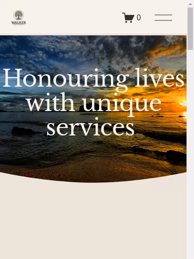 Walker Family Funerals website