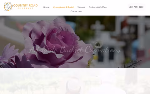 Adelaide Budget Cremations website