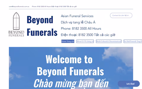 Beyond Funerals website