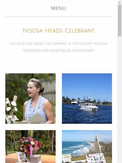 Noosa Heads Celebrant website