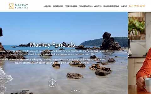 Mackay Funerals website