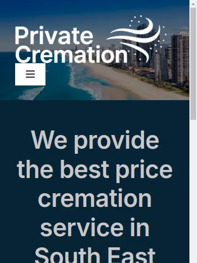 Private Cremation - South East Queensland website