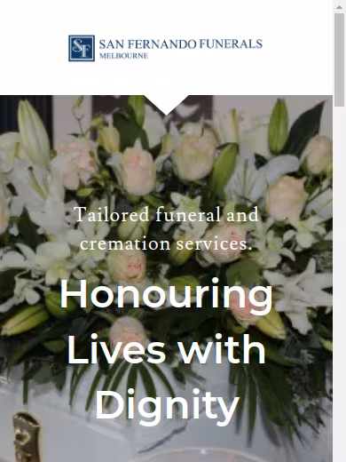 San Fernando Funerals Melbourne website