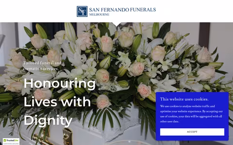 San Fernando Funerals Melbourne website