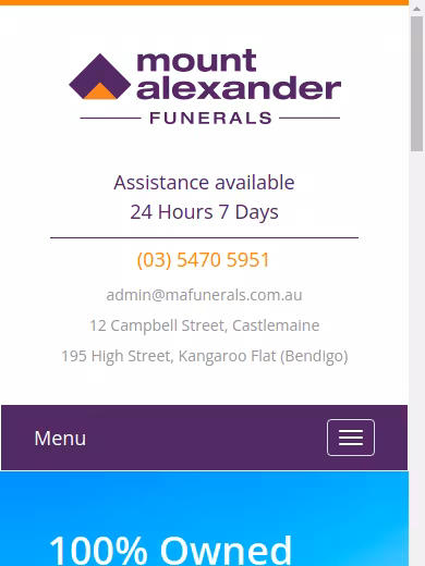Mount Alexander Funerals website