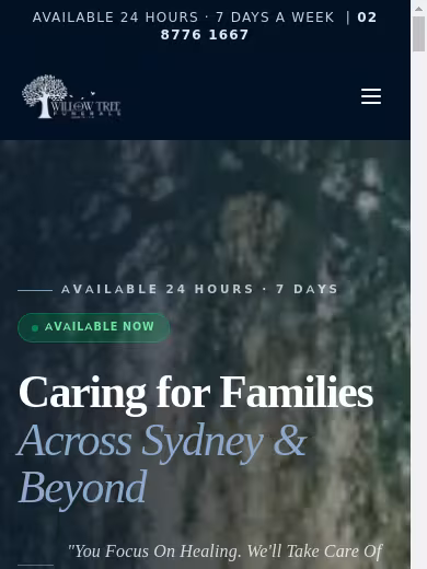 Willow Tree Funerals website
