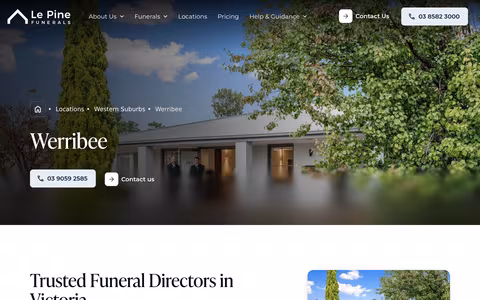 Le Pine Funerals website