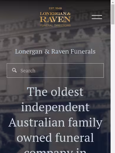 Lonergan & Raven Funerals website