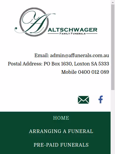 Altschwager Family Funerals website