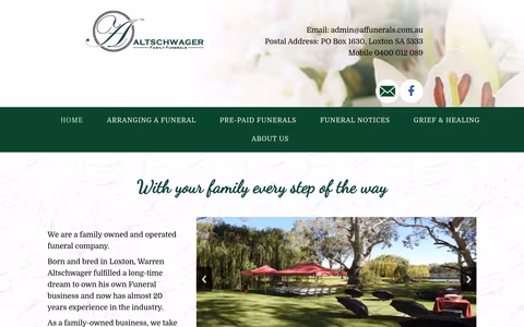 Altschwager Family Funerals website