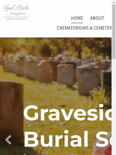 Syd Peek & Daughter Funeral Directors website
