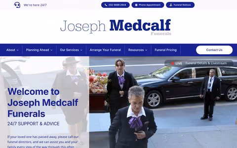 Joseph Medcalf Funerals website