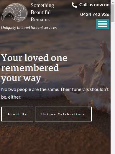 Something Beautiful Remains Funeral Services website