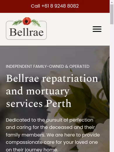 Bellrae Repatriation & Mortuary Services website