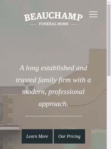 Beauchamp Funeral Home website