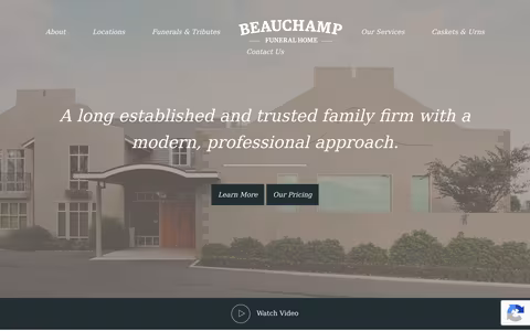 Beauchamp Funeral Home website