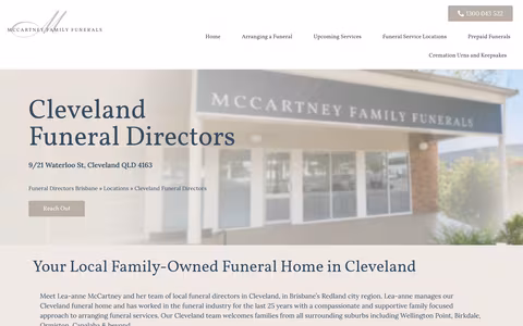 McCartney Family Funerals website