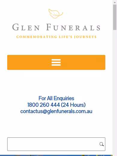 Glen Funerals website