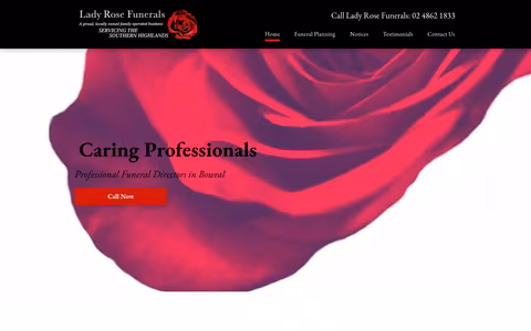 Lady Rose Funerals website